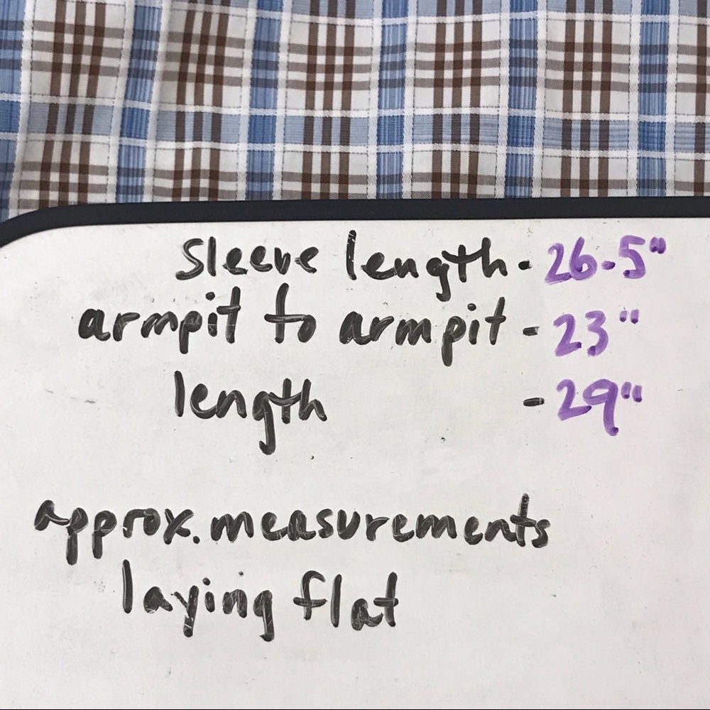 Bugatchi Casual Button Down. Brown/Blue/White Pla… - image 5